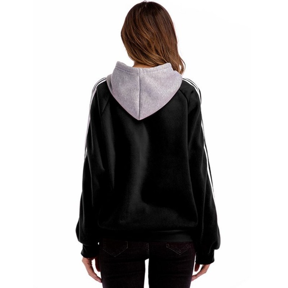 LAST 2!  NWT Fleece Lined Black Hoodie - Picture 3 of 4
